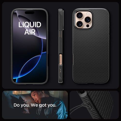 etui case na iphone 16 pro liquid air - czarne na Arena.pl