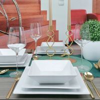 LUBIANA CLASSIC SERWIS ZESTAW OBIADOWY KWADRATOWY 18 EL KOMPLET