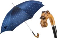 PASOTTI Parasol 95cm Sznaucer Rzeźbiona Rączka Automat Włochy LUX
