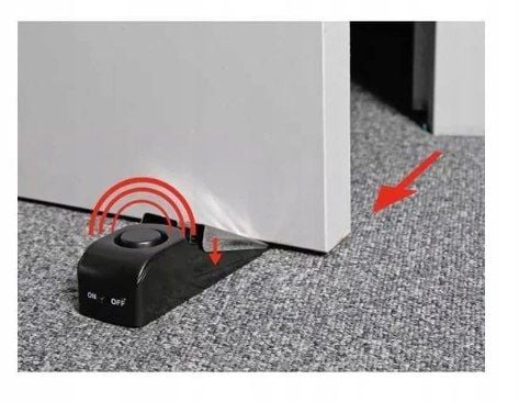 Klin alarm 95db drzwi blokada bezpieczne uchylenie na Arena.pl