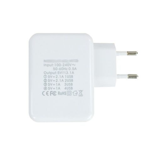 Ładowarka ścienna z 4 portami USB 3.1A na Arena.pl
