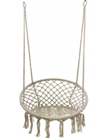 Bocianie gniazdo boho BG100E ecru fotel wiszący FI82 cm 120 kg