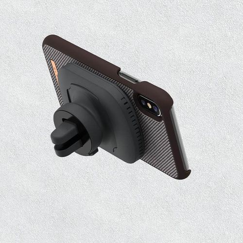 Nordic Elements Saeson Idun - Materiałowe etui iPhone Xs / X (Dark Brown Pattern 1) na Arena.pl