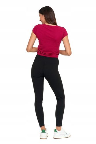 Moraj Prążkowane Damskie Legginsy z Wysokim Stanem 1500-013 czarny S/M na Arena.pl