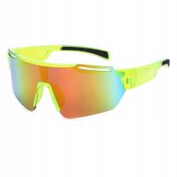 OKULARY Sportowe PRZECIWSŁONECZNE Elastyczne Filtr UV400 NEONOWE + ETUI