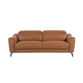 Sofa 3-osobowa skórzana brązowa NARWIK