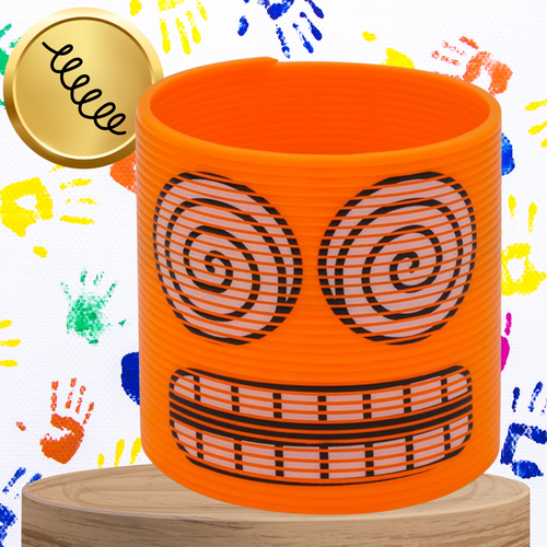 sprężyna dla dzieci magiczna sprężynka magic springs emoji pomarańczowa na Arena.pl