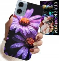 ETUI DO MOTOROLA G24 / G04 - RÓŻOWA STOKROTKA KWIATY POKROWIEC CASE