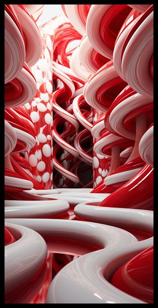 Plakat 50x100cm Czerwone Wiry zdjęcie 2