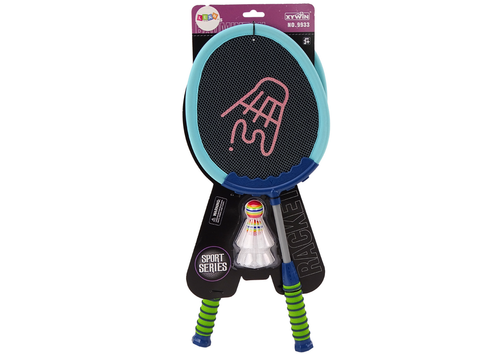 Zestaw 2 Rakietek Do Gry W Badmintona Paletki Lotki Badminton Niebieski na Arena.pl