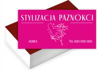 Wizytówki firmowe reklamowe 100szt STYLIZACJA PAZNOKCI duży wybór wzorów
