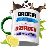 Kubek Zielony Dla Dziadka Na Prezent Urodziny Z Nadrukiem Ze Zdjęciem