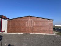 Garaż blaszany 8x6m - 2x brama uchylna - drzwi - dwuspad - rynny  SO138