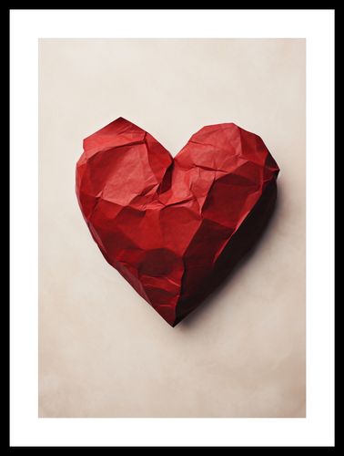 Plakat 29,7x42cm Kreślone Serce na Arena.pl