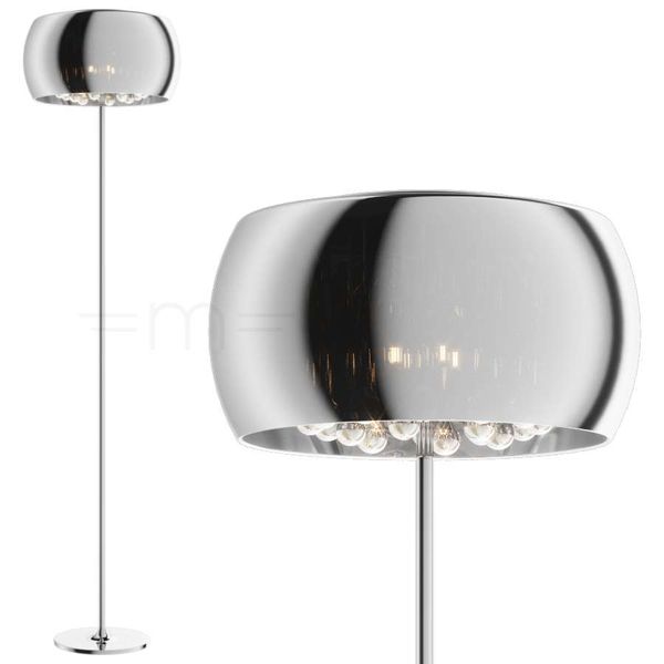 Podłogowa lampa glamour CRYSTAL F0076-04A-F4FZ szklana kryształki chrom zdjęcie 2