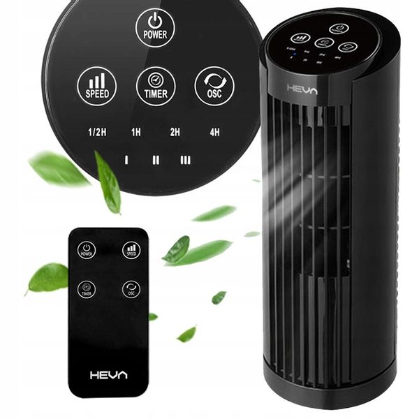 Wentylator kolumnowy HEVA PIX wiatrak biurkowy cichy stojący pilot LED zdjęcie 1