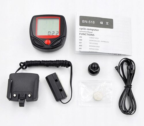 LICZNIK ROWEROWY WODOODPORNY PRĘDKOŚCIOMIERZ LCD PRĘDKOŚĆ PRZEBIEG ZEGAR na Arena.pl