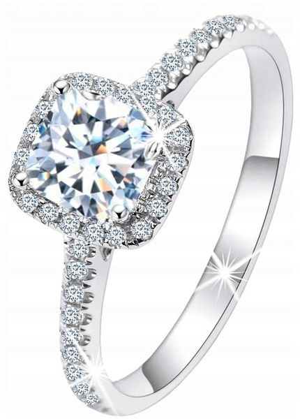 PIĘKNY Srebrny Pierścionek RODOWANY DLA KOBIETY, PIERŚCIONEK SREBRO 925 zdjęcie 3