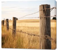 Obraz 100x90cm Płot na Polu