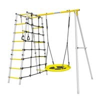 Plac zabaw DO OGRODU DONE + bocianie gniazdo | siatka, drabinki, kółka, trapez