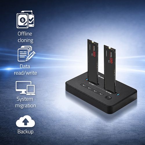 Qoltec stacja dokująca 2x M.2 NVMe USB-C na Arena.pl