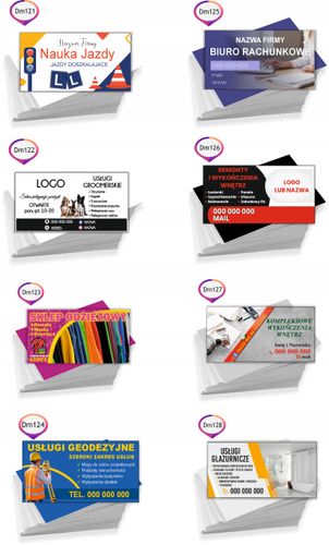 Wizytówki reklamowe firmowe 200 szt różne wzory WYKOŃCZENIA WNĘTRZ na Arena.pl