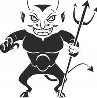 NAKLEJKA naklejki na ścianę diabeł diabły 80cm