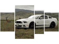 70CM 120CM OBRAZ 4 ELEM MUSTANG GT V8 BRETT LEVIN ŚCIENNY