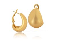 kolczyki gładkie, półokrągłe z kolekcji classic (p4206au)