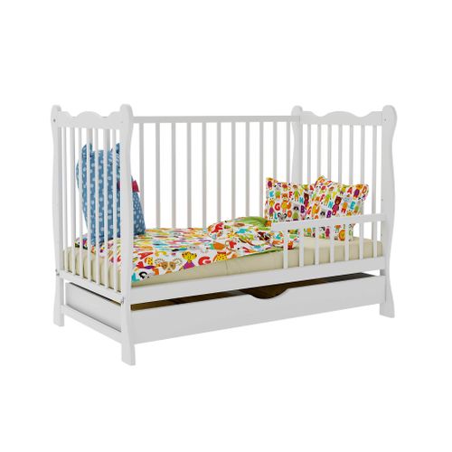 Łóżeczko szuflada JULIA BIAŁA TAPCZANIK na Arena.pl