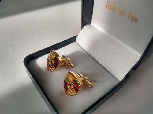 Exciting spinki do mankietów koszuli EXC Porsche pozłacane w skórzanym Etui na Arena.pl