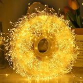 Girlanda LED 9m 300 diod ciepła biały lampki choinkowe IP44 8 funkcji