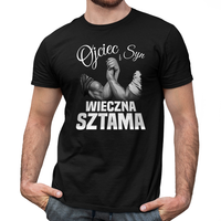 Ojciec i syn - wieczna sztama - męska koszulka na prezent dla taty XL