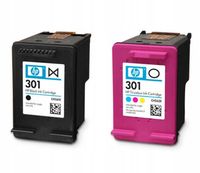 KOMPLET TUSZY HP 301 CZARNY + KOLOR 2540 4500 5530 4504