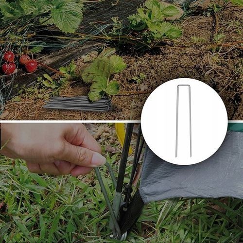 Kotwy Gruntowe Ocynkowane Szpilki do Agrowłókniny 30cm 4mm Zestaw 20 Sztuk na Arena.pl