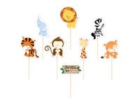 Pikery dekoracyjne, Zwierzątka ZOO, 10 cm, 6 szt.