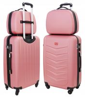 ZESTAW ŚREDNIA WALIZKA PODRÓŻNA KUFER GRAVITT 602