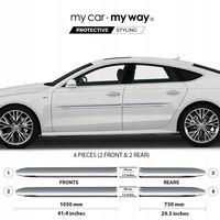 AUDI A7 Sportback 4GA, 4GF - Listwy CHROM na drzwi