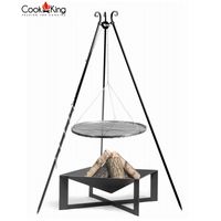 GRILL OGRODOWY COOKKING 180 CM, STALOWY RUSZT 60 CM+PALENISKO CUBA 70X70 CM