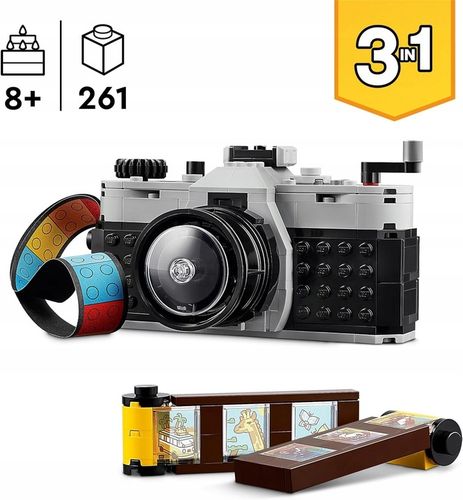 LEGO Creator 3w1 Aparat w stylu retro klocki 31147 zestaw torba na prezent na Arena.pl