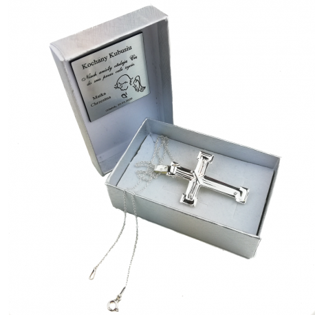 SREBRNY KRZYŻ Z UKRZYŻOWANYM JEZUSEM SREBRO PRÓBY 925 na Arena.pl