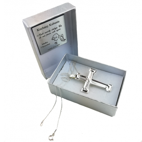 SREBRNY KRZYŻ Z UKRZYŻOWANYM JEZUSEM SREBRO PRÓBY 925 zdjęcie 4