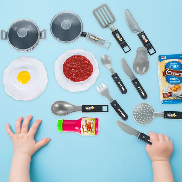 Kuchnia dla dzieci z piekarnikiem i zlewem Niebieska zdjęcie 15