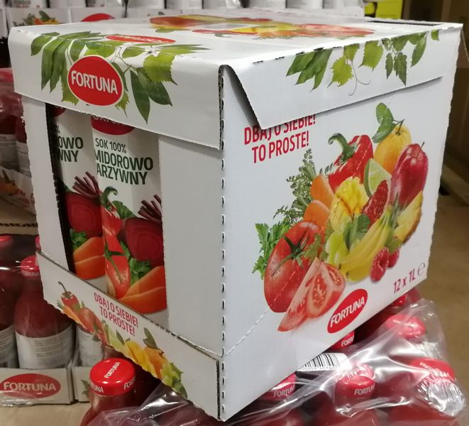 Fortuna Sok pomidorowo-warzywny 100% 1l - karton zdjęcie 1