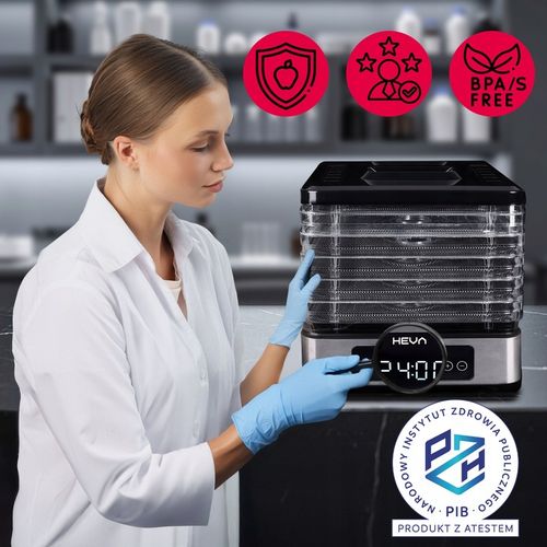 Suszarka do grzybów owoców ATEST PZH stalowe sita HEVA duża aż na Arena.pl