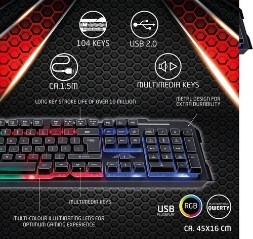 Klawiatura membranowa gamingowa NO FEAR dla graczy na Arena.pl