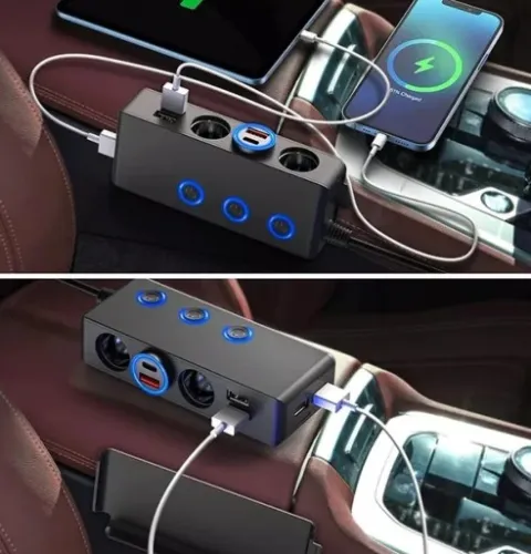 ROZDZIELACZ ZAPALNICZKI WOLTOMIERZ ŁADOWARKA USB 12V-24V QC 3.0 na Arena.pl