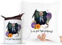 Zestaw Poduszka + Kubek Prezent Andrzej Duda Pis Z Nadrukiem Ze Zdjęciem