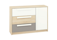 Komoda Młodzieżowa 1D3SZ 138 cm Wielokolorowa DRIPS ML