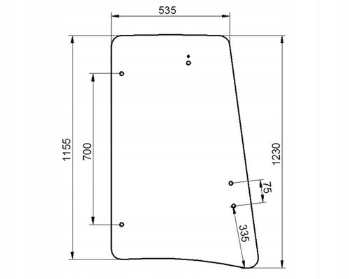 Szyba boczna - bok lewa JCB 3CX 4CX 5CX P21 Wersja II na Arena.pl